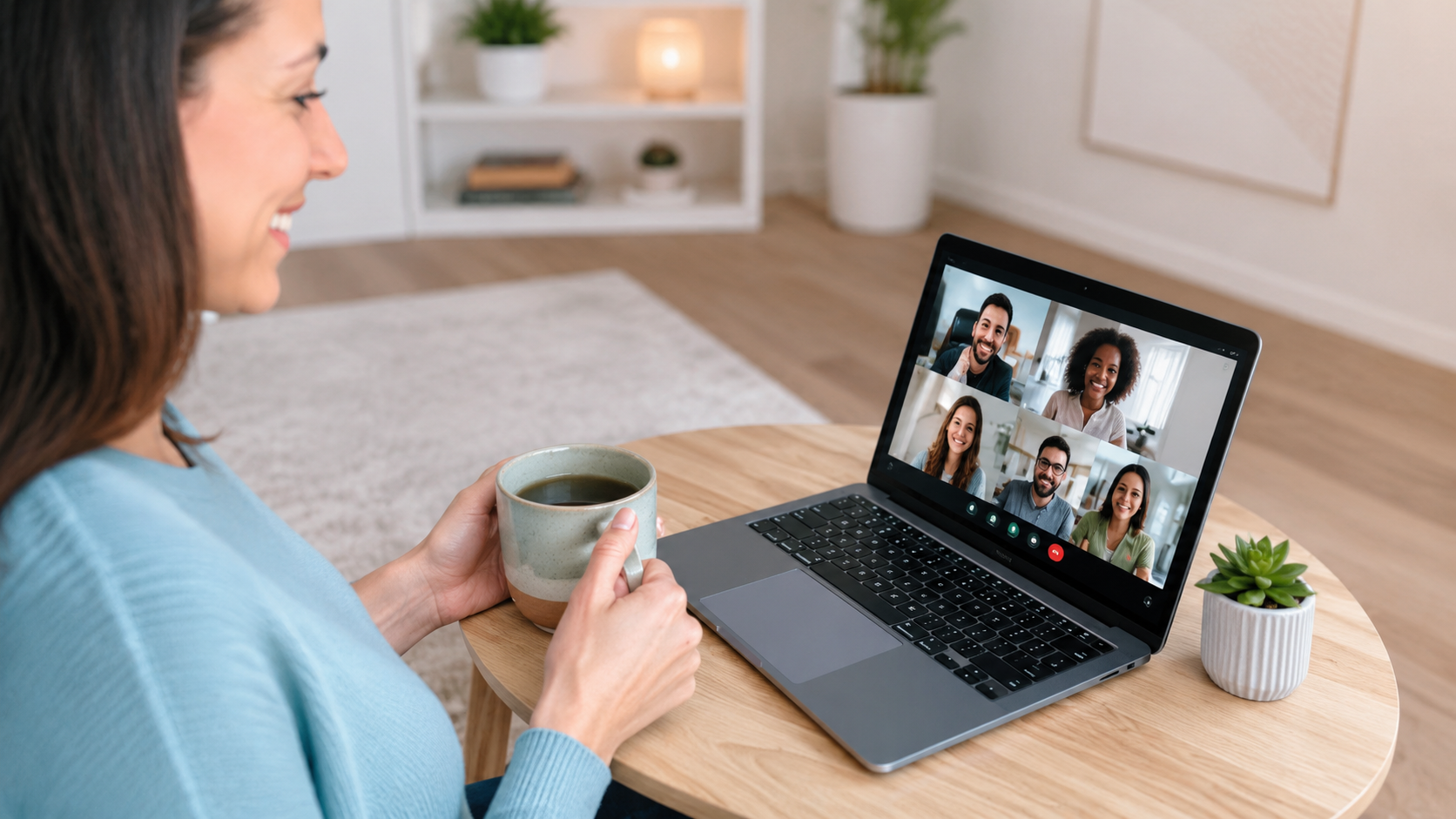 Person on a video call in Kaiday